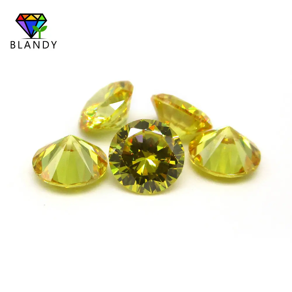 Wholesale 1.0~10.0mm 5A Seablue, Green, Coffee, Dark Blue Cubic Zirconia Stone Round Cut CZ Stone Synthetic Gems For Jewelry