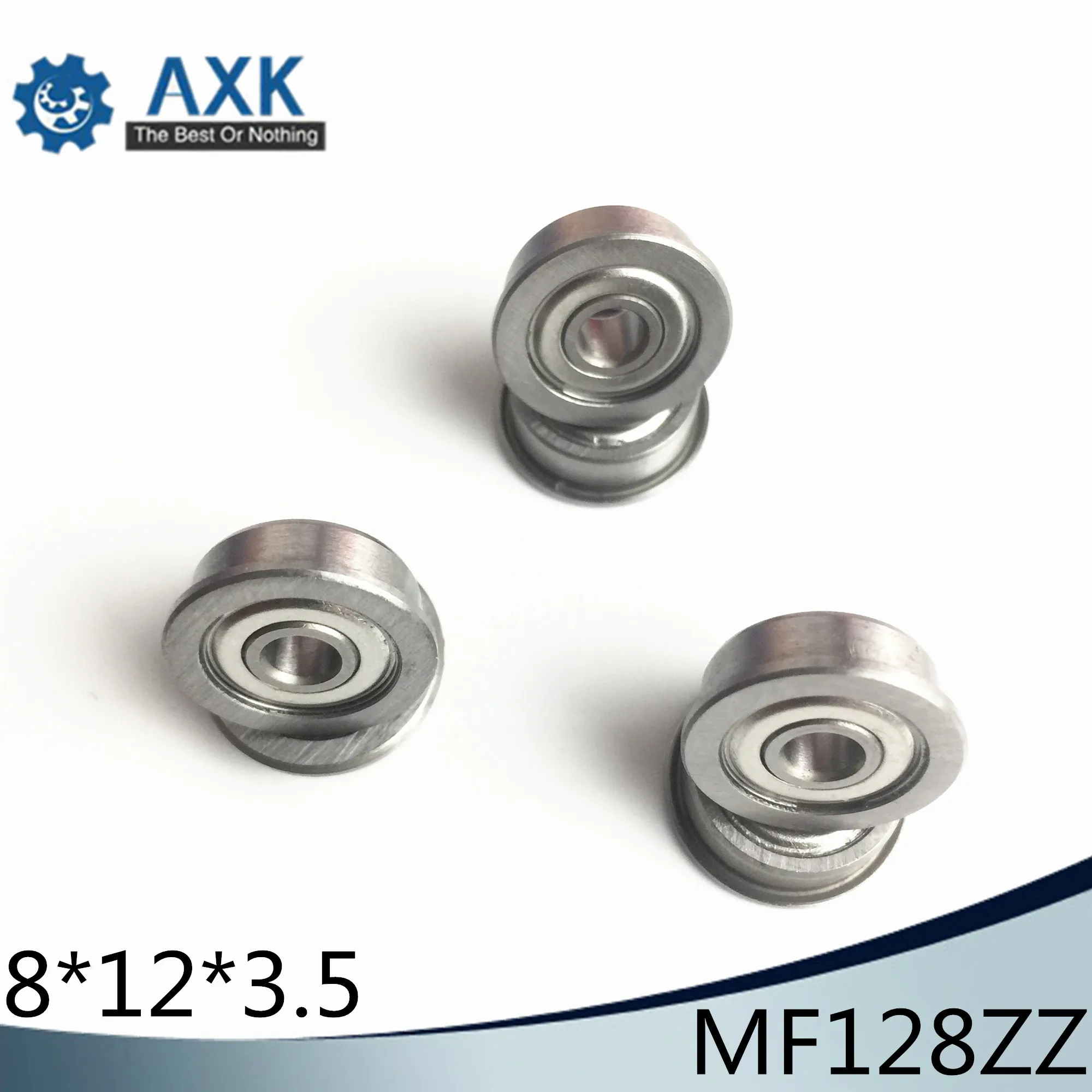 

MF128ZZ Bearing ABEC-5 (10PCS) 8*12*3.5 mm Miniature Flanged MF128Z Ball Bearings MF128 ZZ