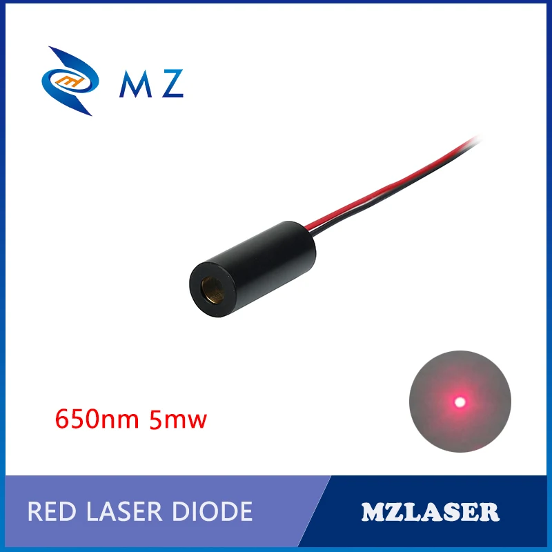 Módulo de laser de ponto vermelho apc industrial padrão 8mm 650nm 5mw