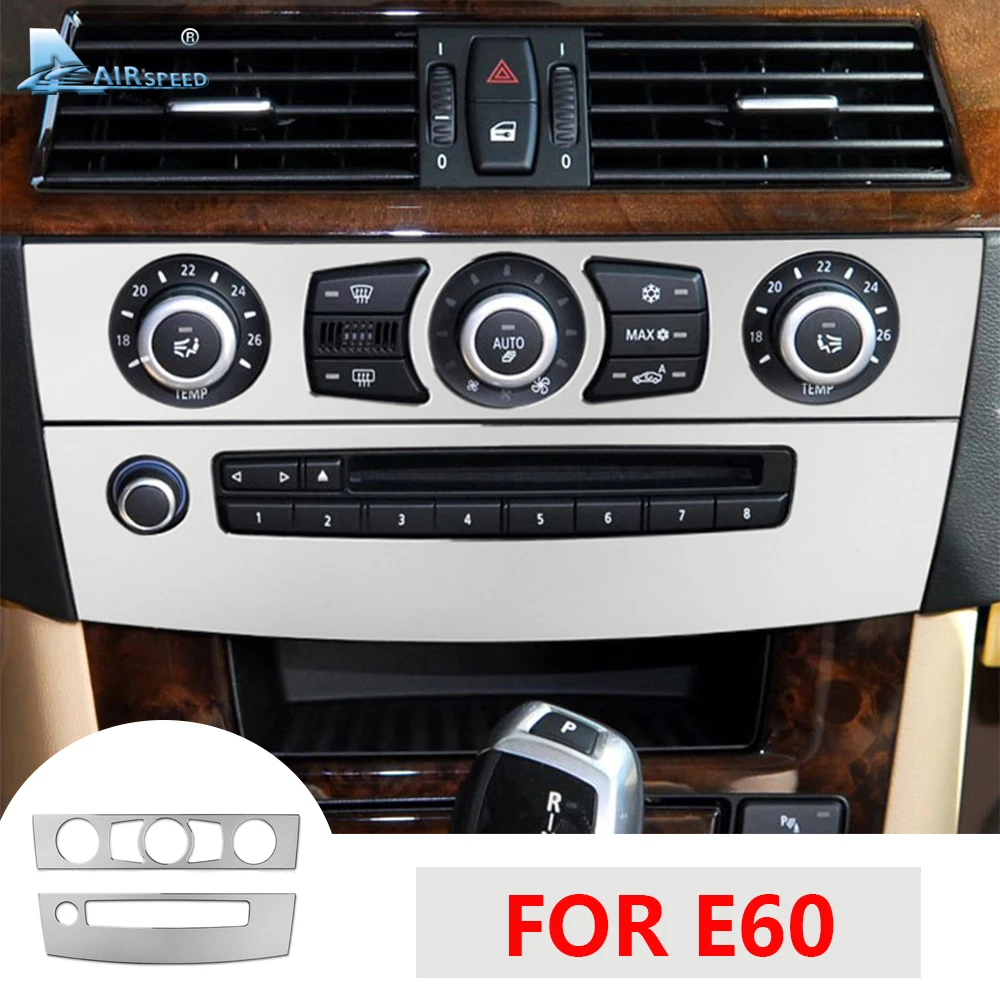 

Airspeed for BMW E60 Accessories BMW E60 Stickers for BMW E60 M5 Interior Trim AC CD Frame Knob Center Console Panel Sticker