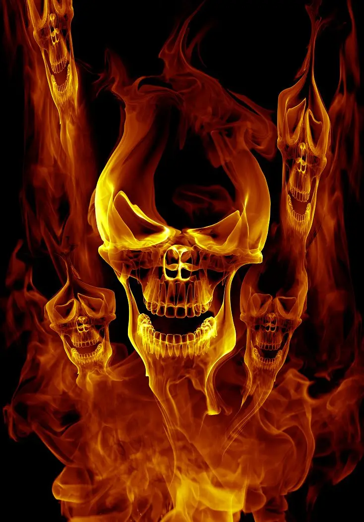 300cm*600cm(10x20ft) photography backdrops halloween Fire specter of terror  Photo backdrops Vinyl ZJ