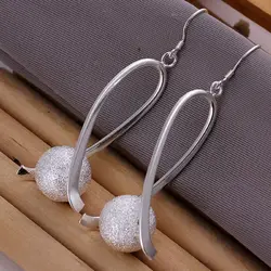 women wedding lady trendy pretty holiday gift fashion silver color party Earring Jewelry factory price free shipping E133