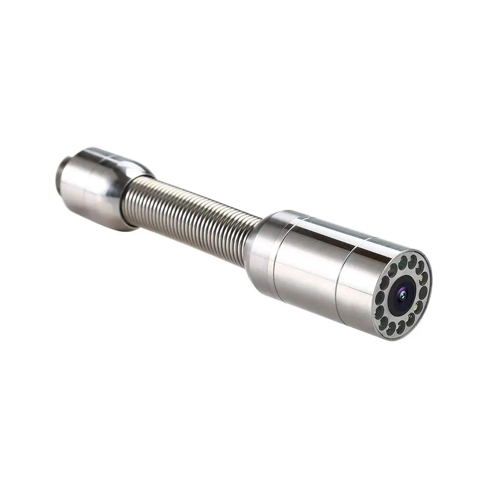 Endoscope Inspeção Camera Head, aço inoxidável, 1000TVL Diâmetro, 23mm, 12 luzes LED, Pipe Inspection System