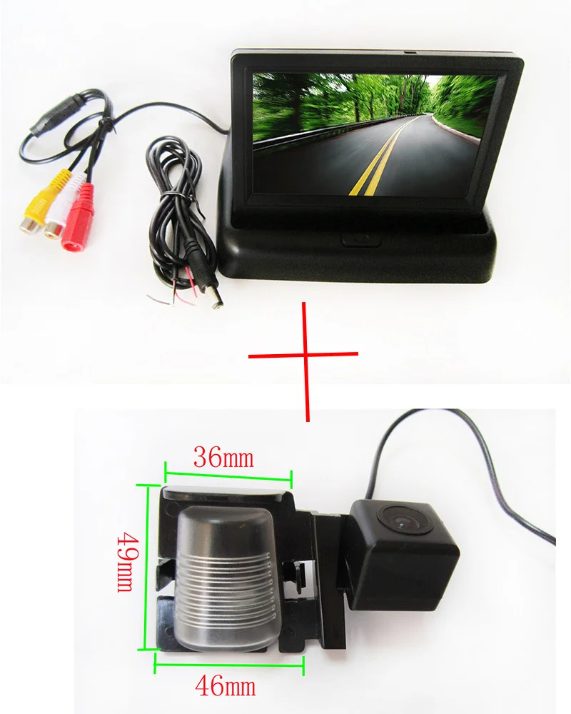 

Color CCD Chip Car Rear View Camera for Jeep Wrangler 2012-2013 + 4.3Inch foldable LCD TFT Monitor