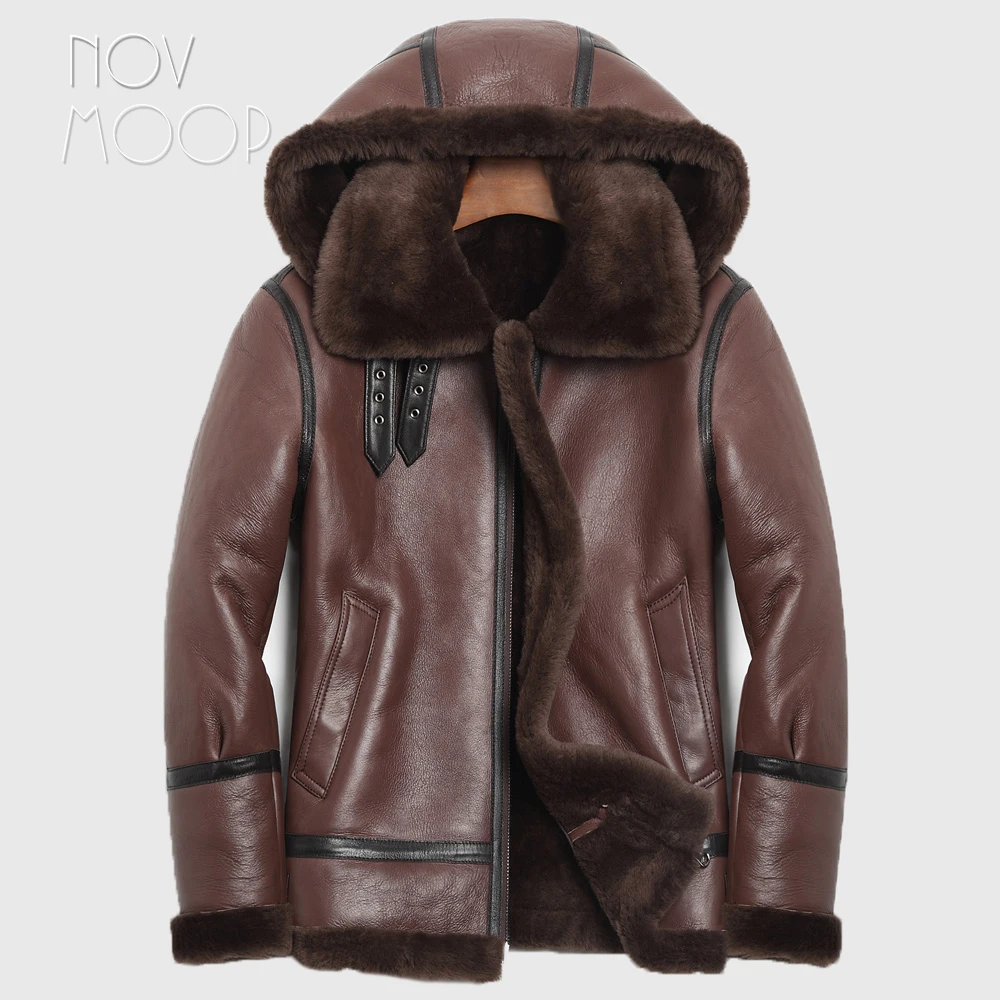 

Winter warm men black brown genuine leather real lambskin shearling jackets coats weighed lambswool coat deri ceket LT2418