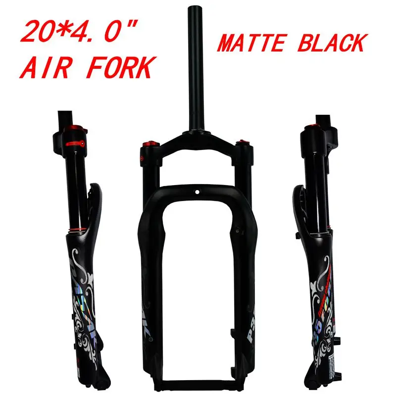 Snow MTB Moutain 20inch Bike Fork Fat bicycle Fork Air Gas Locking Suspension Forks Aluminium Alloy For 4.0\