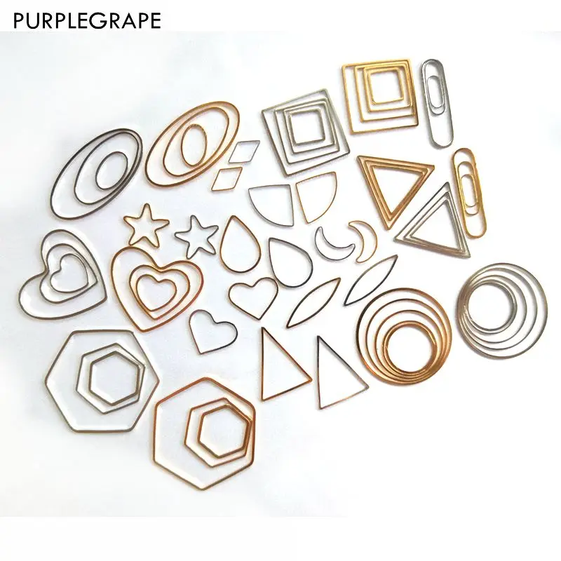 10pcs Copper geometric border DIY earrings jewelry accessories making material pendant minimalism