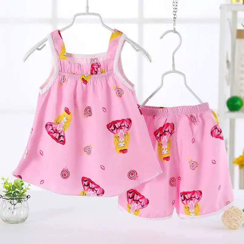 Summer Baby Girls Clothes Set Cotton Sleeveless + Shorts 2pcs Infant Girls Clothing Sunsuit Backless Outfit Toddler image 3