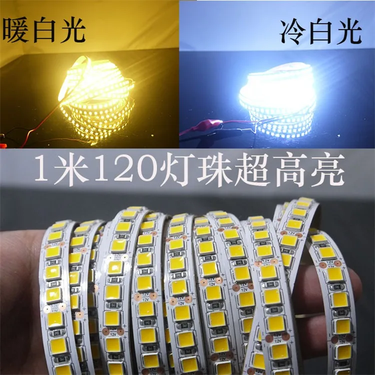 1m/2m/3m/4m/5m 5054 LED Strip Light Diode Ribbon DC 12V 600LEDs High Lumen Ultral Bright 5050 Upgraded Version LED Tape Light