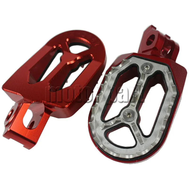 De Alumínio da motocicleta Footpegs Footrest Pé Pegs Descansa Por 2010-2015 Suzuki RMZ250 RMZ450 RMZ 250 450 Vermelho 11 12 13 14