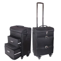 Männer Trolley Kosmetische fall Roll Gepäck tasche auf rädern, mädchen Nägel Make-Up Toolbox, frauen Schönheit Tattoo Salons Trolley Koffer