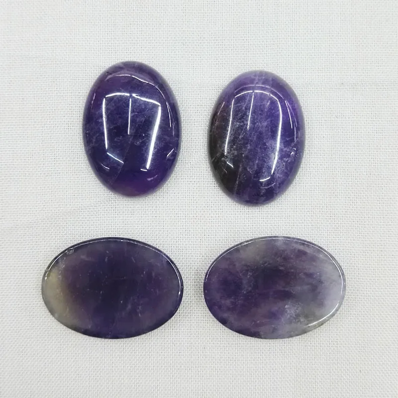 fashion Amethyst natural stone beads for jewelry making 25X18MM cab cabochon charms Jewelry bead 12Pc diy Good quality wholesale