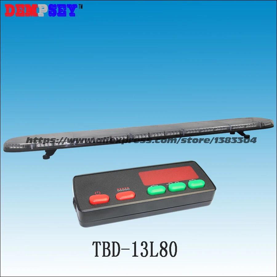 TBD-13L80 جودة عالية السوبر مشرق 1.8 متر عمود إضاءة LED ، DC12V/24 فولت سقف السيارة فلاش ستروب ضوء بار ، الهندسة/الطوارئ ضوء بار