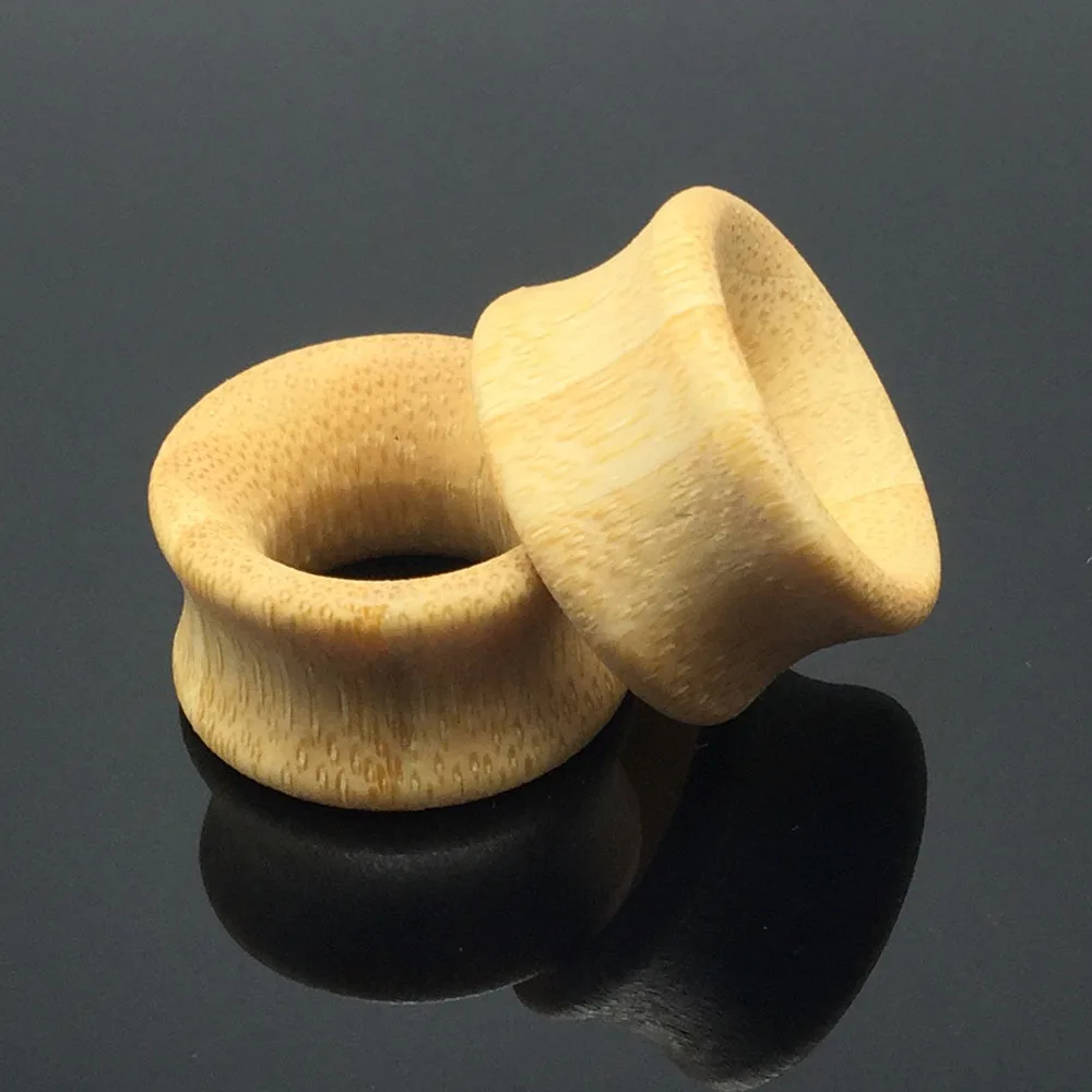 2 pieces fashion new men\'s ear plugs and tunnels bamboo 8mm 10mm 12mm 14mm 16mm 18mm 20mm body piercing jewelry ear piercing