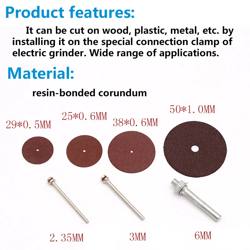 10pcs Cutting Disc Circular Saw Blade Grinding Wheel Cutting Wood Metal For Dremel Rotary Tool Abrasive Sanding Disc Tools