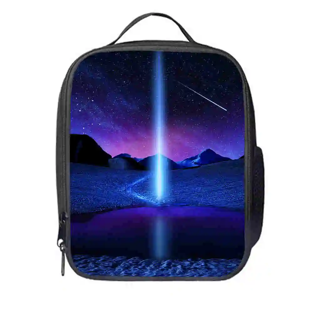 Space Lunch Bag Customized Galaxy Women Men Teenagers Boys Girls Kid School Thermal Cooler Insulated Tote Box