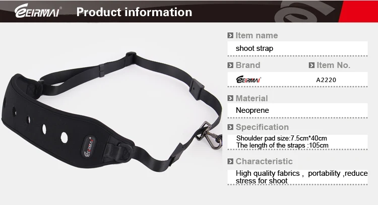 패션 퀵 릴리스 다채로운 카메라 스트랩 사진 스튜디오