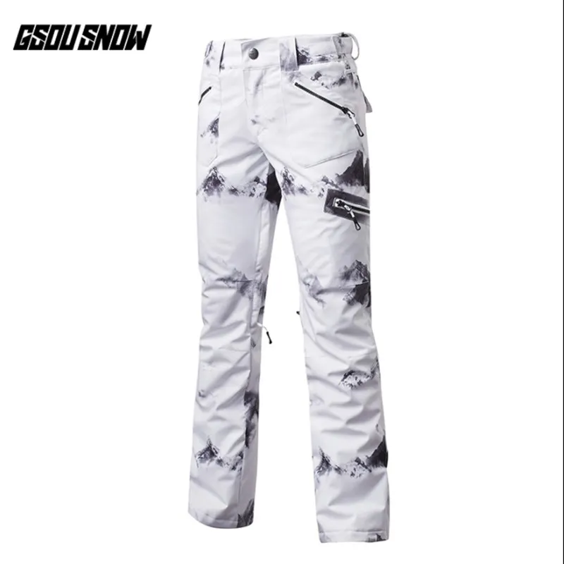 

GSOU SNOW-Waterproof Ski Pants for Women, Snow Clothes, Skiing, Snowboarding, Sport Trousers, Female, Winter, Outdoor, Brand