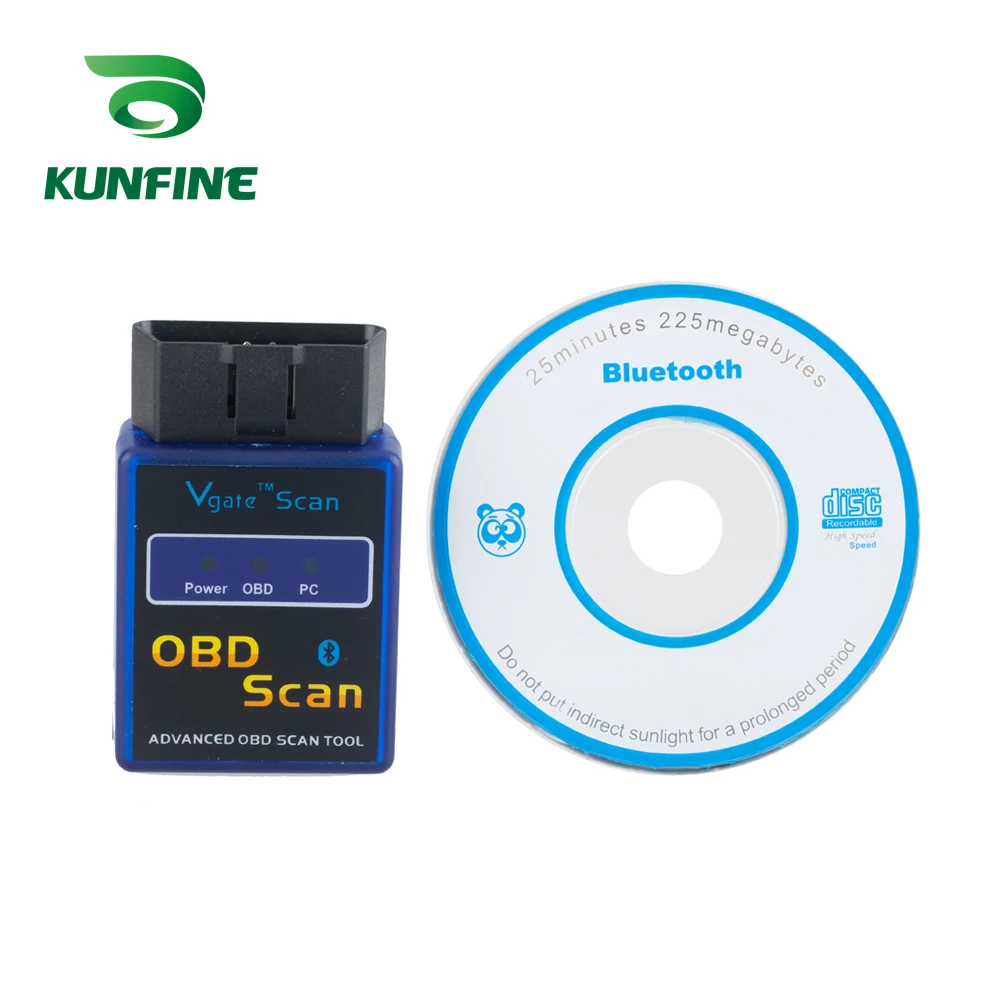 KUNFINE OBD II Vgate Scan ELM327 Bluetooth Car-detector ELM 327 Diagnostic-tool OBD OBD2 scanner auto Adapter Diagnostic Tool