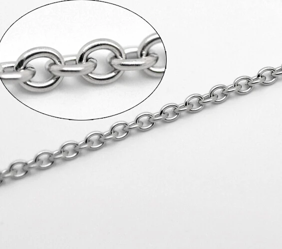 10meter of Lot in bulk 2mm /3mm/4mm Oval Rolo Link Chain Stainless Steel Jewelry Finding / Marking Chain