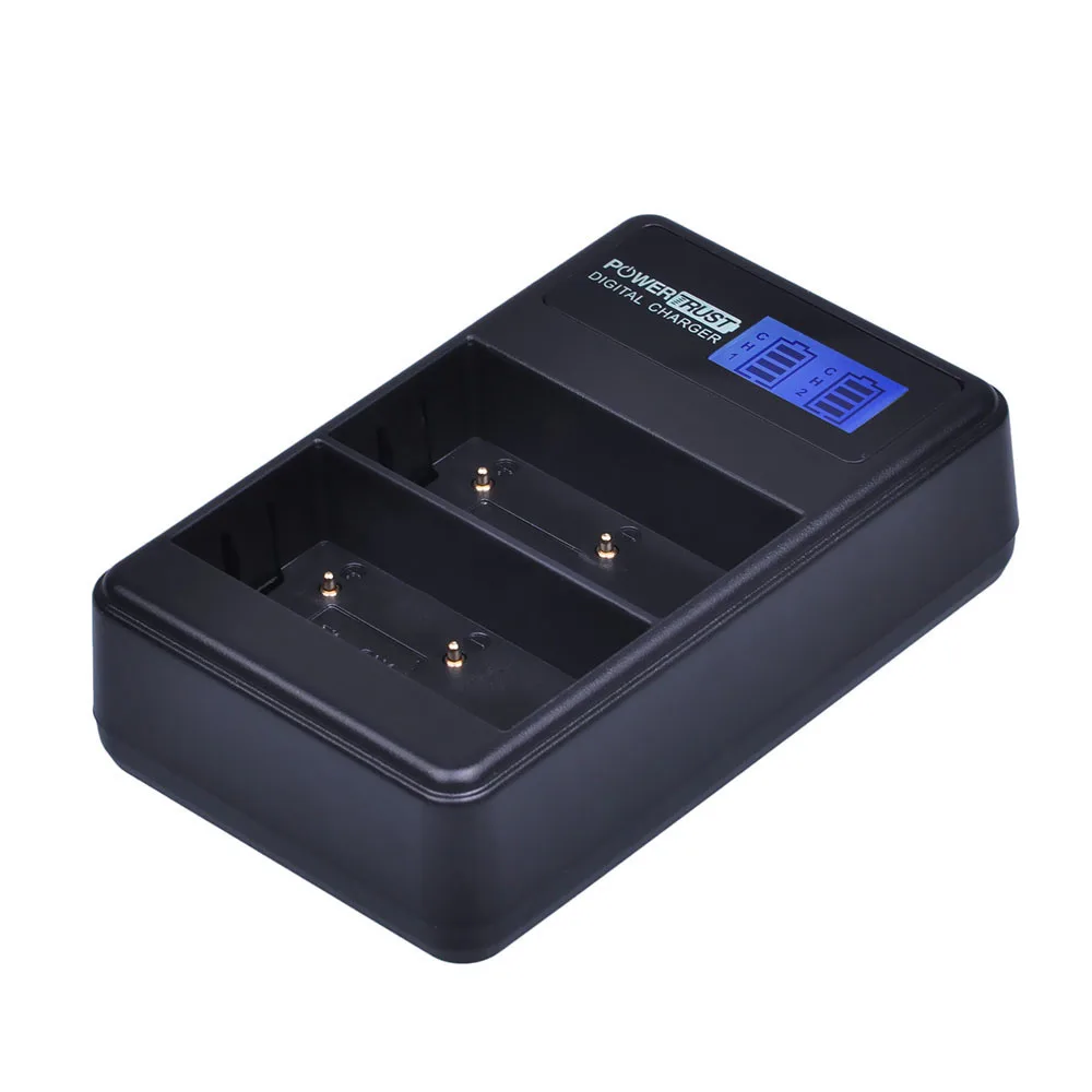 PowerTrust-cargador de batería Dual USB para cámara Digital, BLH-1 LCD, BLH1 para Olympus, batería de iones de litio y baterías EM1 MARK II
