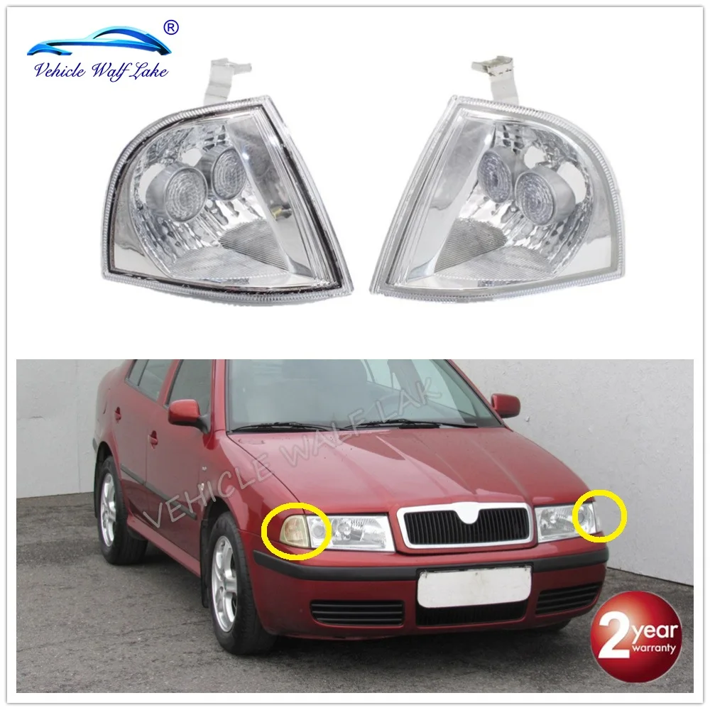 Dla Octavia A4 MK1 1996 1997 1998 1999 2000 2001 2002 2003 2004 2005 2006 2007 2008 2009 Światło narożne przedniego kierunkowskazu