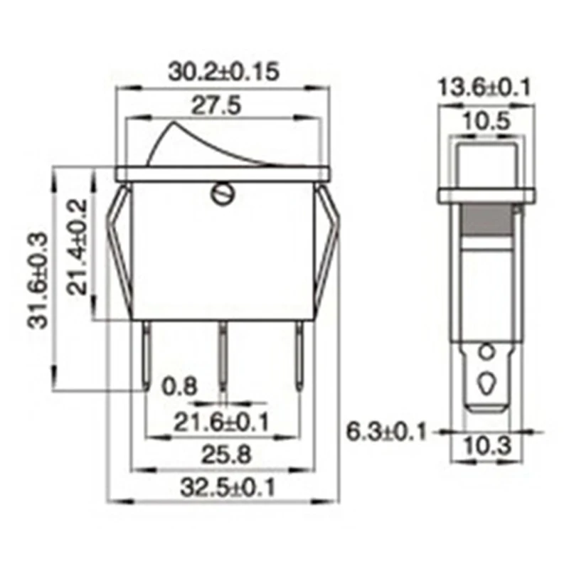 5pcs/lot RED LED Light 3PIN SPST ON/OFF G132 Boat Rocker Switch 15A/250V 20A/125V Car Dash Dashboard Truck RV ATV Home