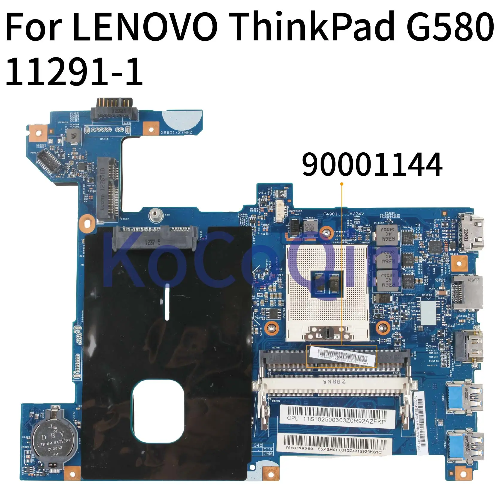 

KoCoQin Laptop motherboard For LENOVO ThinkPad G580 15.6' HM76 Inch Mainboard 11291-1 48.4SG15.011 11S90001144ZZ SLJ8E