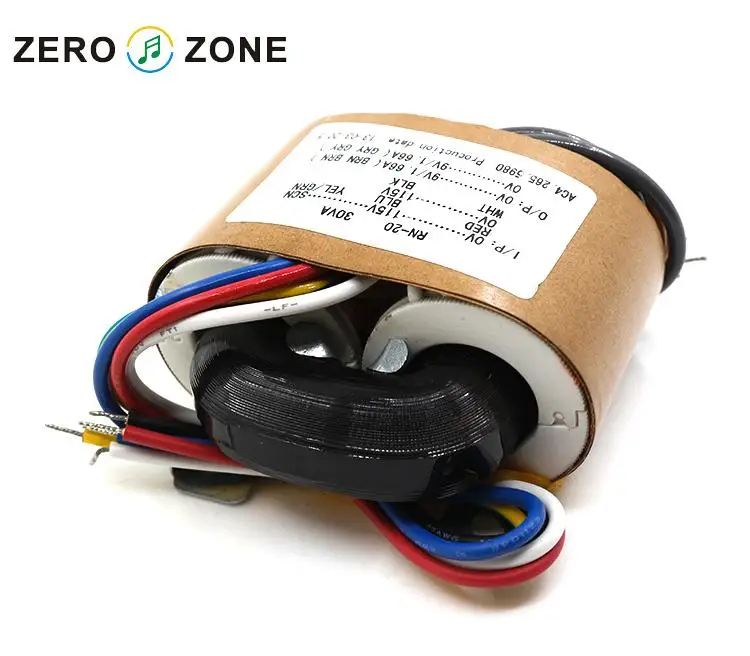 30W (115V-230V) Dual 9V / 30W R-type transformers