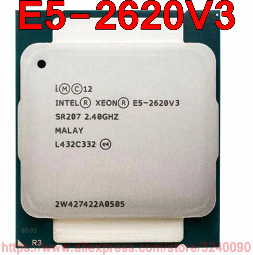 Intel Xeon CPU E5-2620V3 SR207 2.40GHz 6-Core 15M LGA2011-3 E5-2620 V3 Prosesor E5 2620V3 Gratis Pengiriman e5 2620 V3