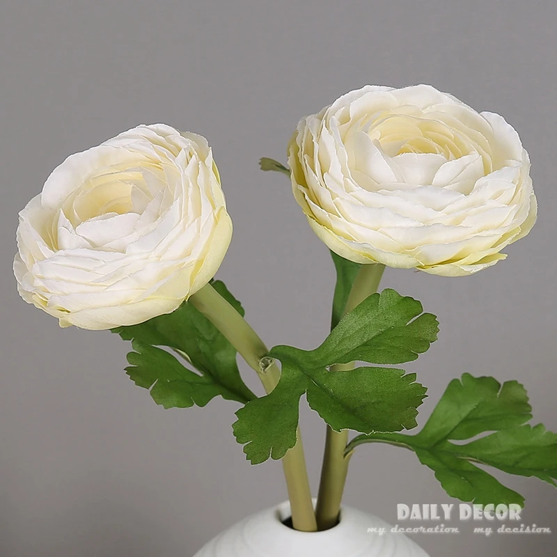 12pcs! 100% Hi-Q artificial Ranunculus asiaticus flower bundle fake Persian Buttercup silk Tea Rose wholesale Dew lotus flowers