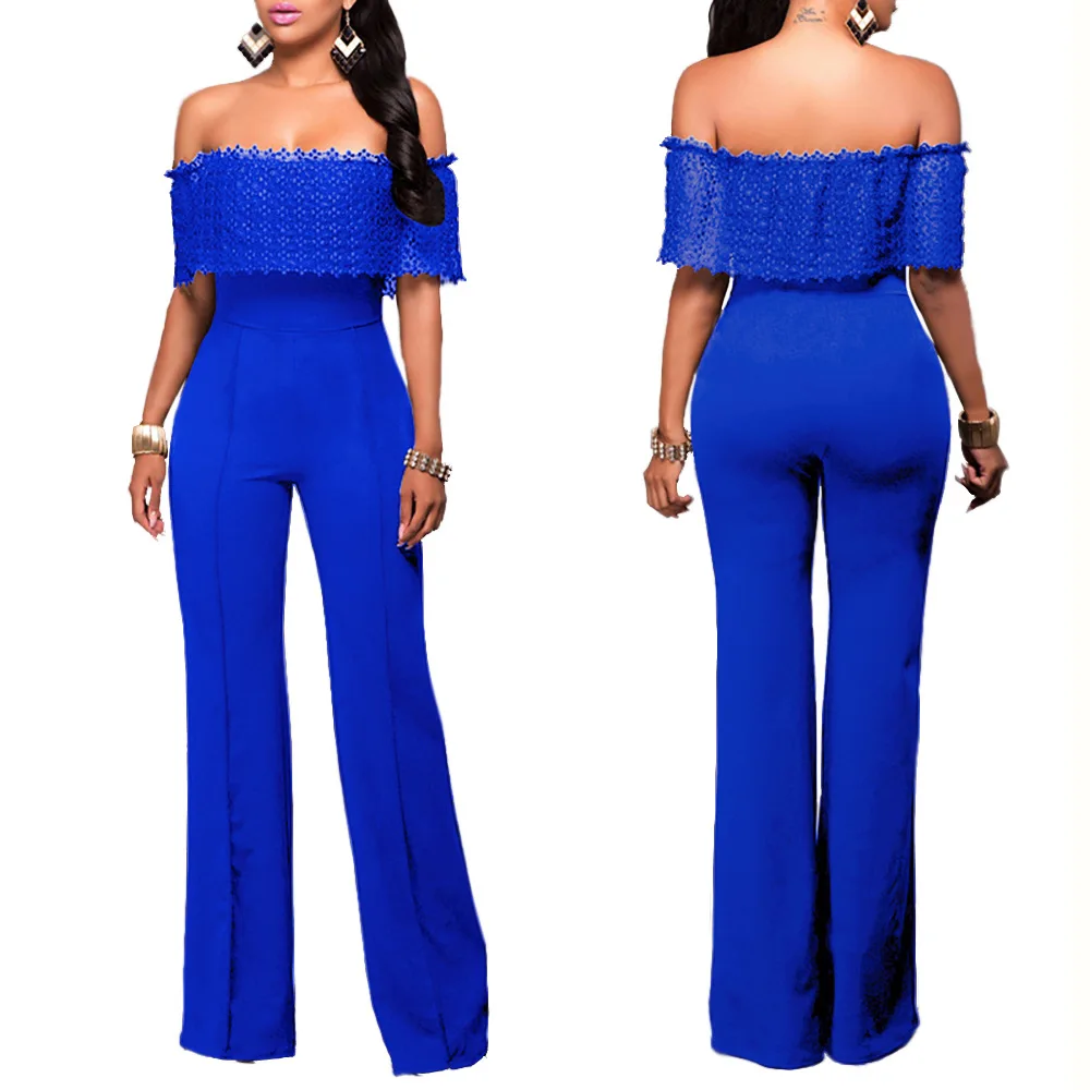 2019 แฟชั่นผู้หญิง One - piece เสื้อผ้าหลอด Jumpsuit ลูกไม้ Cool Sexy Bodysuit