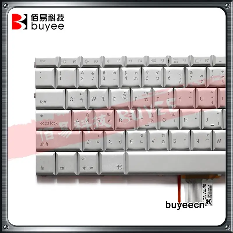 New Thai Korean German French Keyboards For Apple PowerBook A1138 A1139 Keyboard TH FR DE KR Laptop Keyboard Replacement Silver