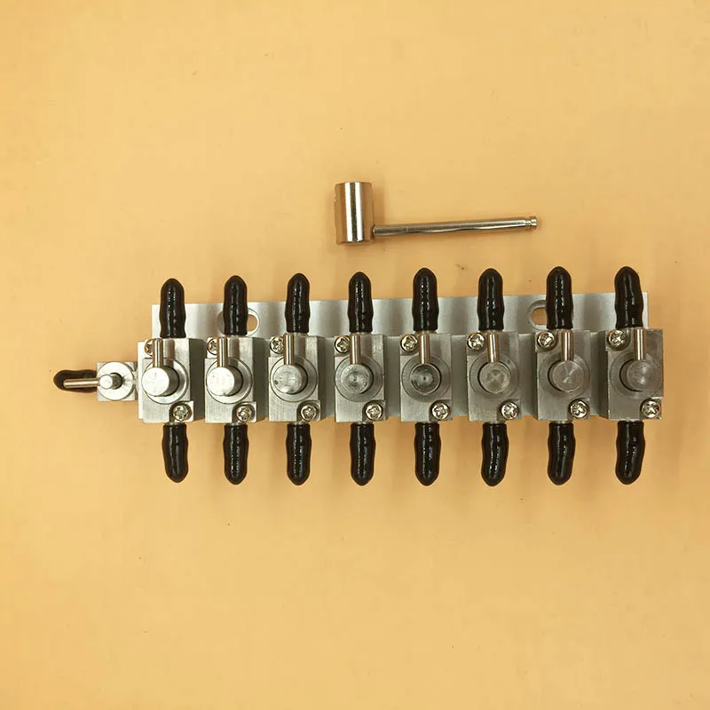 

8 units Printhead Cleaning Valve for Flora Gongzheng Inkjet Printer Metal Cleaning Valves Unit 8 way hand manual valve