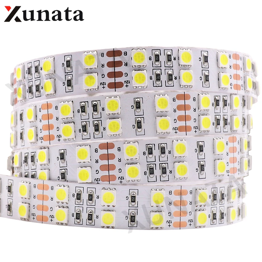 

5m 12V 24V 5050 120Leds/m Led Strip Double Row Warm White/White/RGB Silicone Tube Waterproof Flexible LED Light