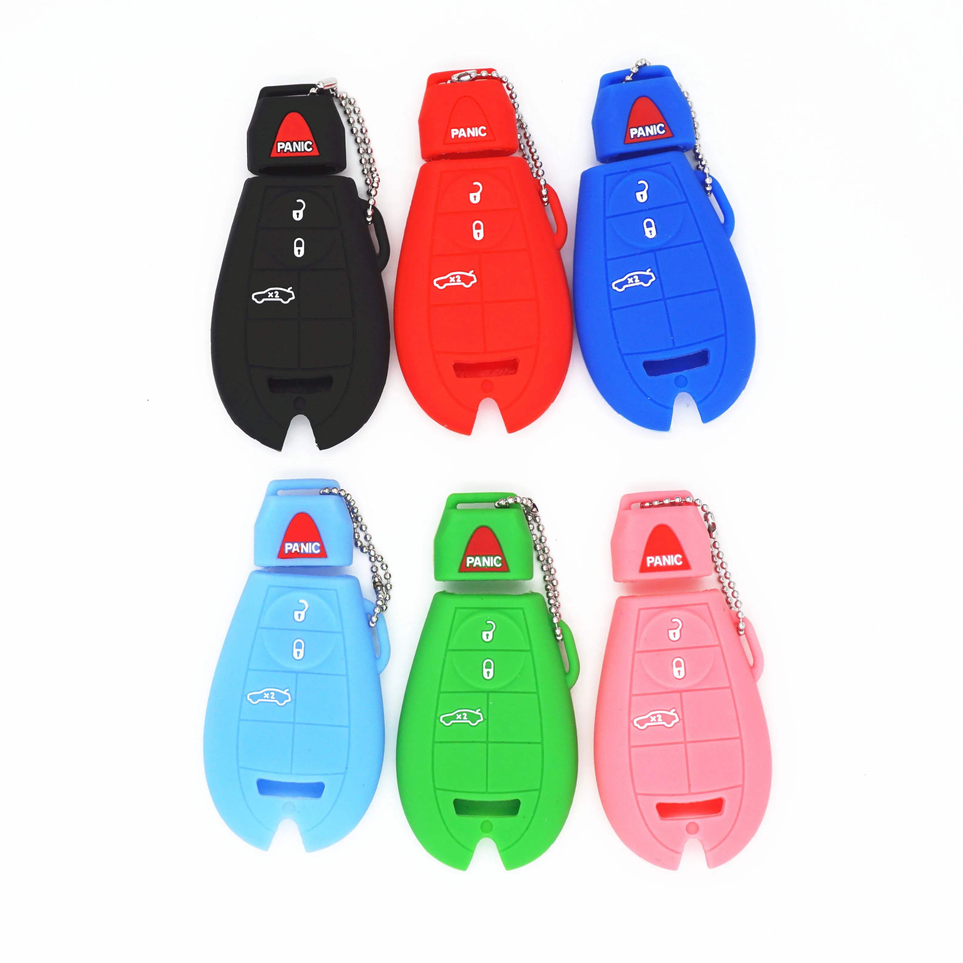 WFMJ Silicone Remote Smart Key Chain Cover for Dodge Challenger Charger Magnum Durango  Grand Caravan Journey Ram 1500 2500 4500