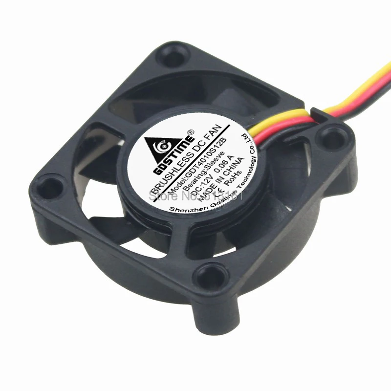 10 шт./лот Gdstime 3Pin 40 мм 4 см 4010 40x40x10 мм 12 В DC бесщеточный радиатор охлаждающий вентилятор