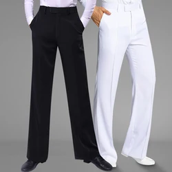 New Dance Trousers 2019 Men National Standard Modern Ballroom Dancing Pants Costumes Adult Latin Training Clothing Black White