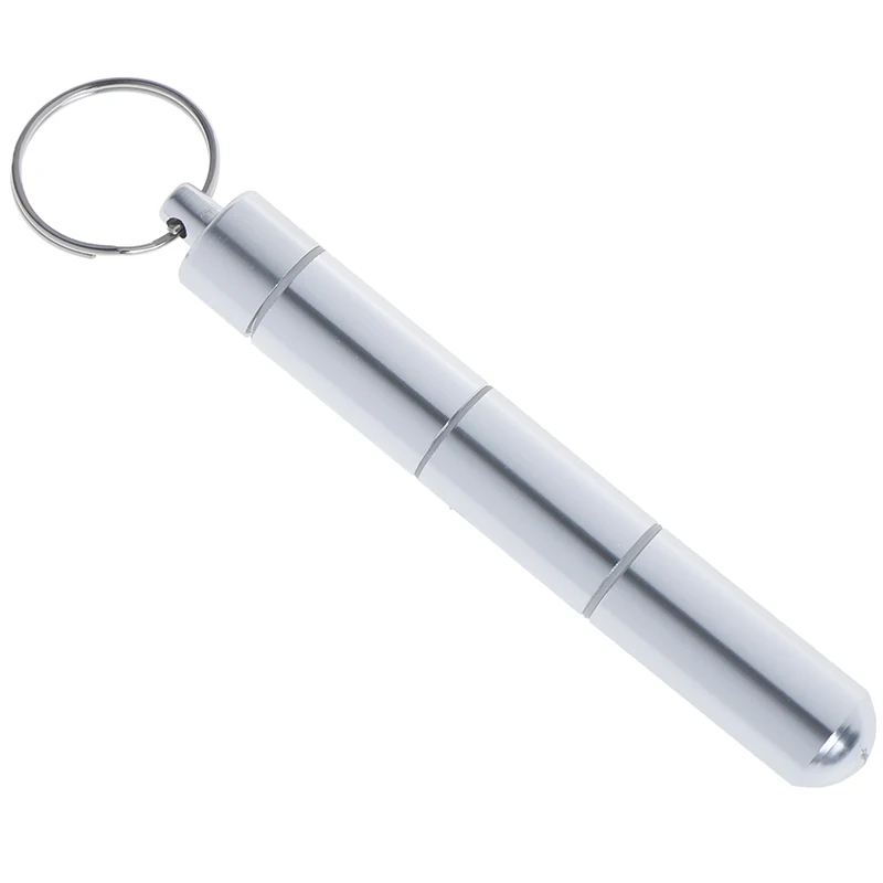 New Arrival Portable Mini Pill Bottle Keychain Aluminum Container Waterproof Travel Medicine Holder Case Keyring Dropshipping
