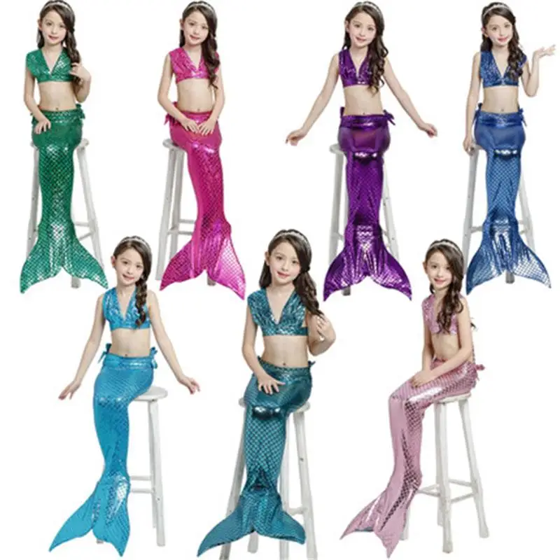 Nuovi bambini di modo mermaid gonna costumi da bagno delle ragazze della principessa dei bambini nuoto costume della ragazza della spiaggia spaccato del bikini costume