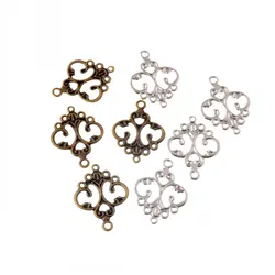 30Pcs Flower Wraps Connectors Metal Crafts Decoration DIY Findings Connectors 24x32mm