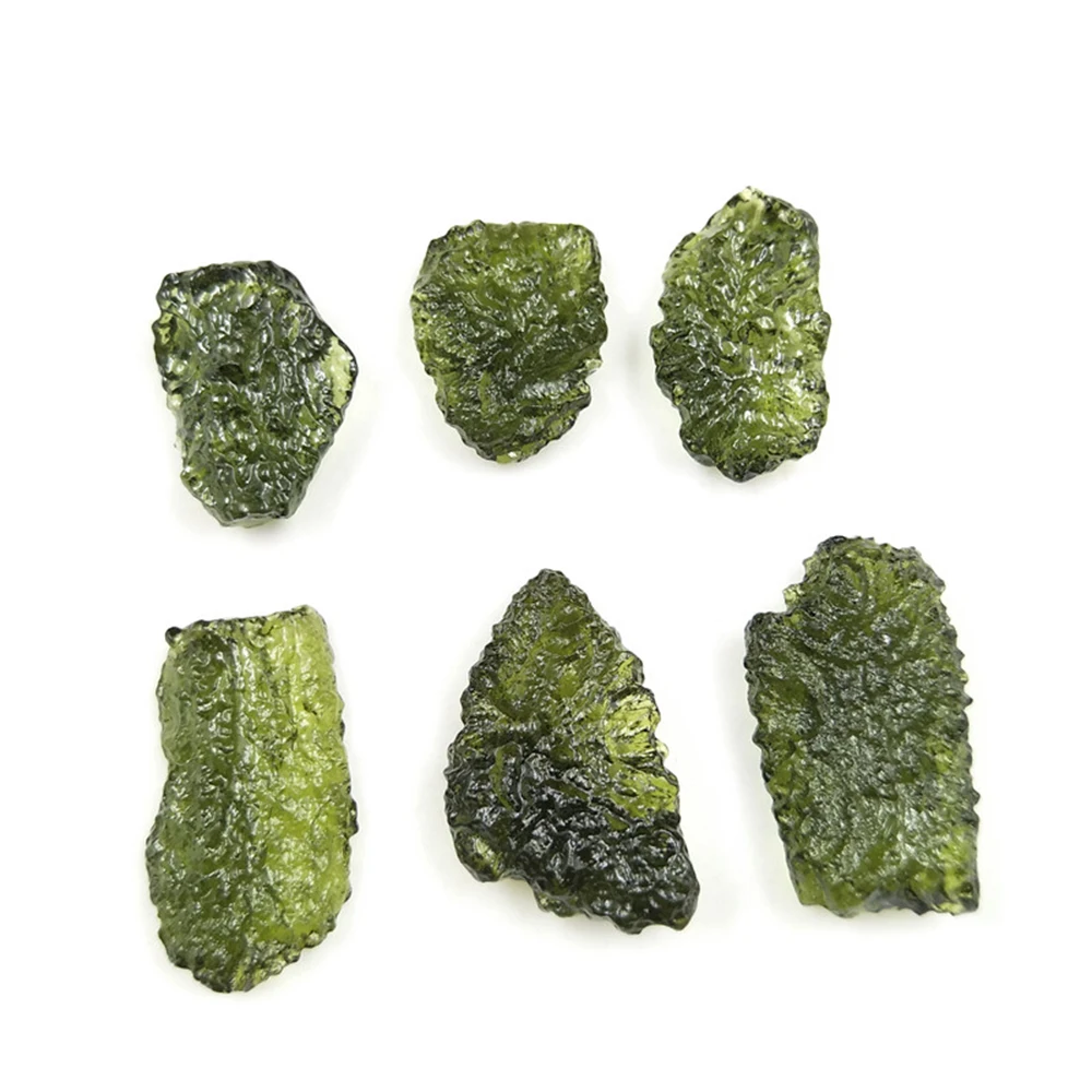 Natural Moldavit Green Czech Meteorites Mineral Specimen Raw Quartz Crystal Healing Crystal Stone DIY Jewelry Gift Home Decora