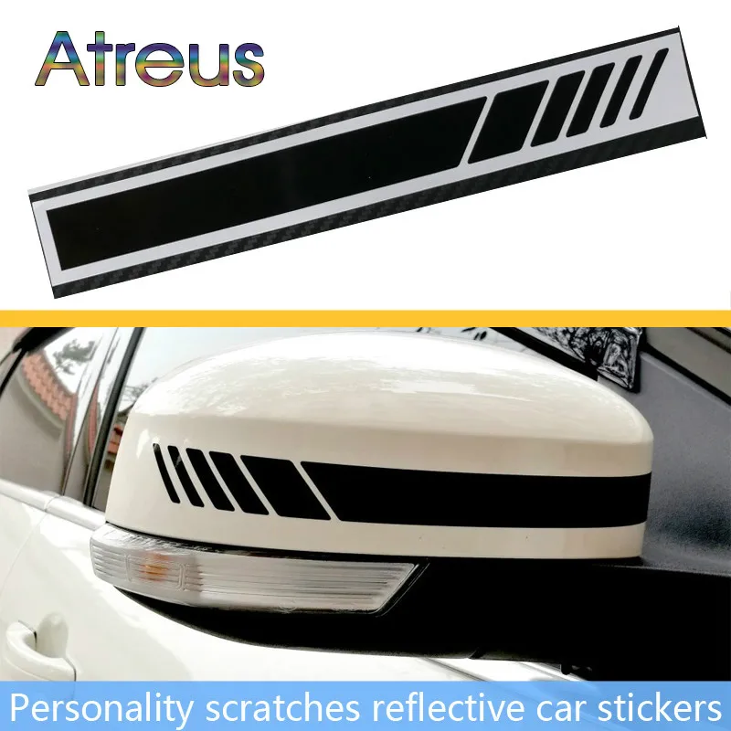 2Pcs Car Styling Vinyl Graphic Rearview Mirror Stripe Stickers for Nissan Juke X-trail Opel Astra J H G Insignia Kia Rio Ceed