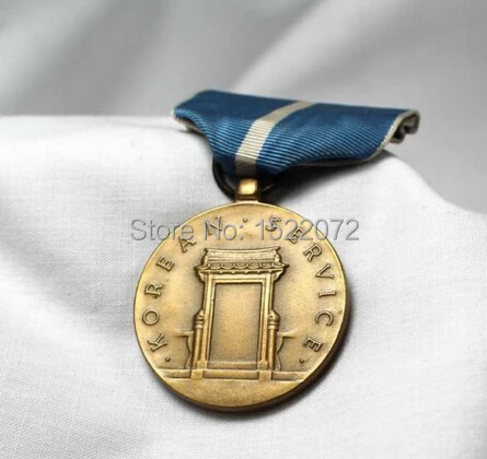 cheap  KOREAN SERVICE MEDAL hot sales custom metal gold medals ribbons low price serviec medals custom coins medal