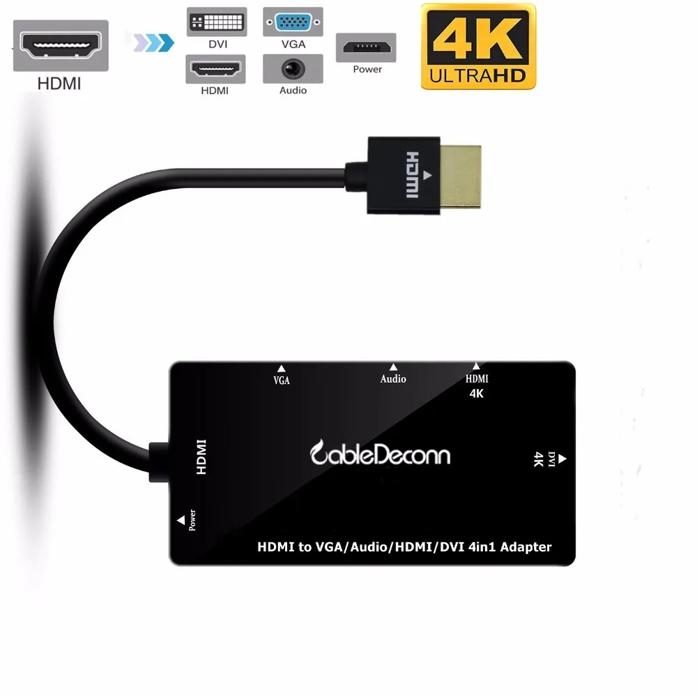 HDmi do hdmi vag dvi 3.5mmjack audio z adapterem zasilania micro USB do monitora komputerowego karty graficznej laptopa