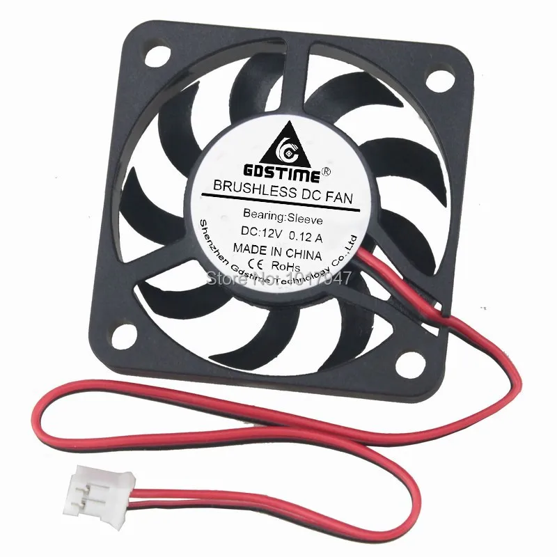 Imagem -04 - Gdstime-mini Ventilador de Resfriamento dc sem Escovas 100 Peças 4007s 2pin 12v Ph2.0 4cm 40 mm 40 mm 40x40x7 mm