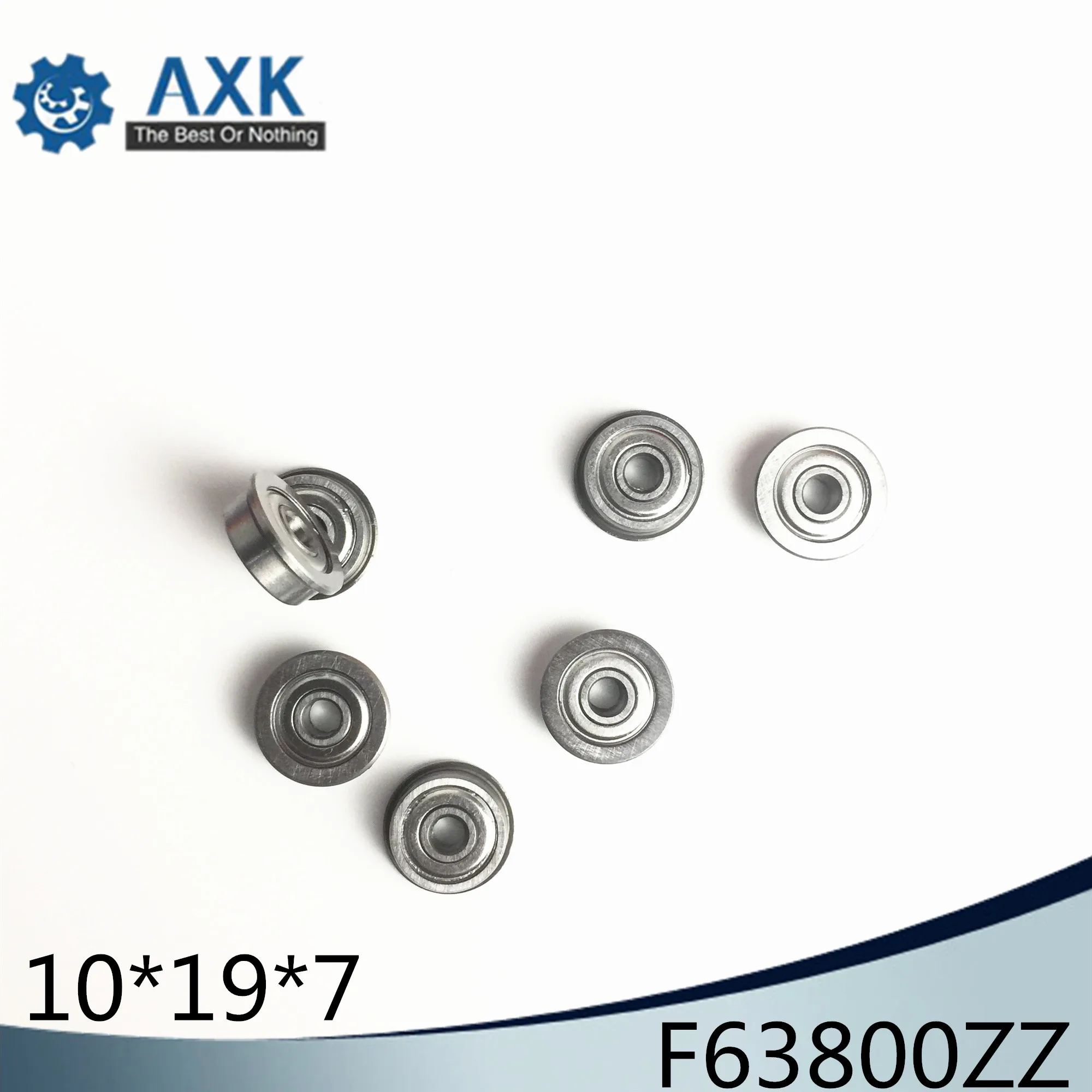 F63800ZZ Bearing ABEC-5 (10PCS) 10*19*7 mm Flanged F63800Z Ball Bearings F63800 ZZ