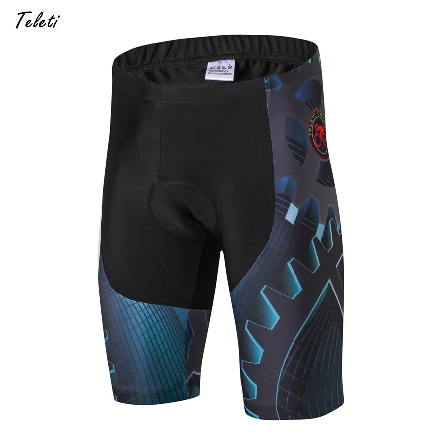 Teleyi 2019 Team Racing Sport Cycling Shorts Men Coolmax 4D Gel Padded mtb Raod Bike Shorts Shockproof Breathable Bicycle Shorts