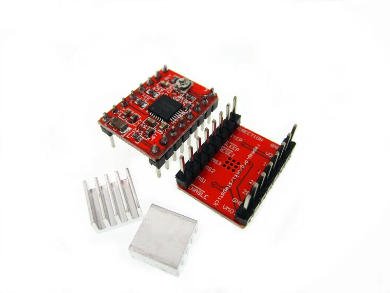 new 10pcs/lot Reprap Stepper Driver A4988 Stepper Motor Driver Module with Heatsink 3D Printers new