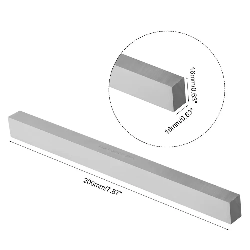 200mm HSS Square Milling Engraving Lathe Tool Bit Turning Tool For Milling Turning Lathe Grinder Cutter Mill Blank 10/14mm